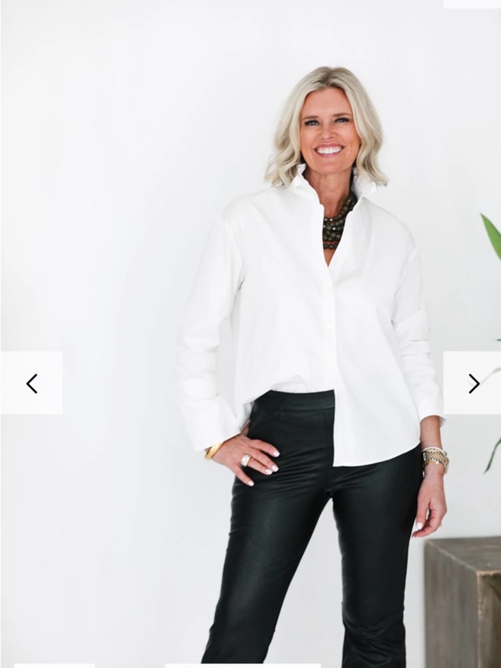 Heidi Houston RUFFLE COLLAR BUTTON DOWN SHIRT WHITE size Small